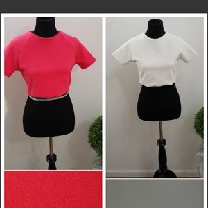2 asos neoprene crop top